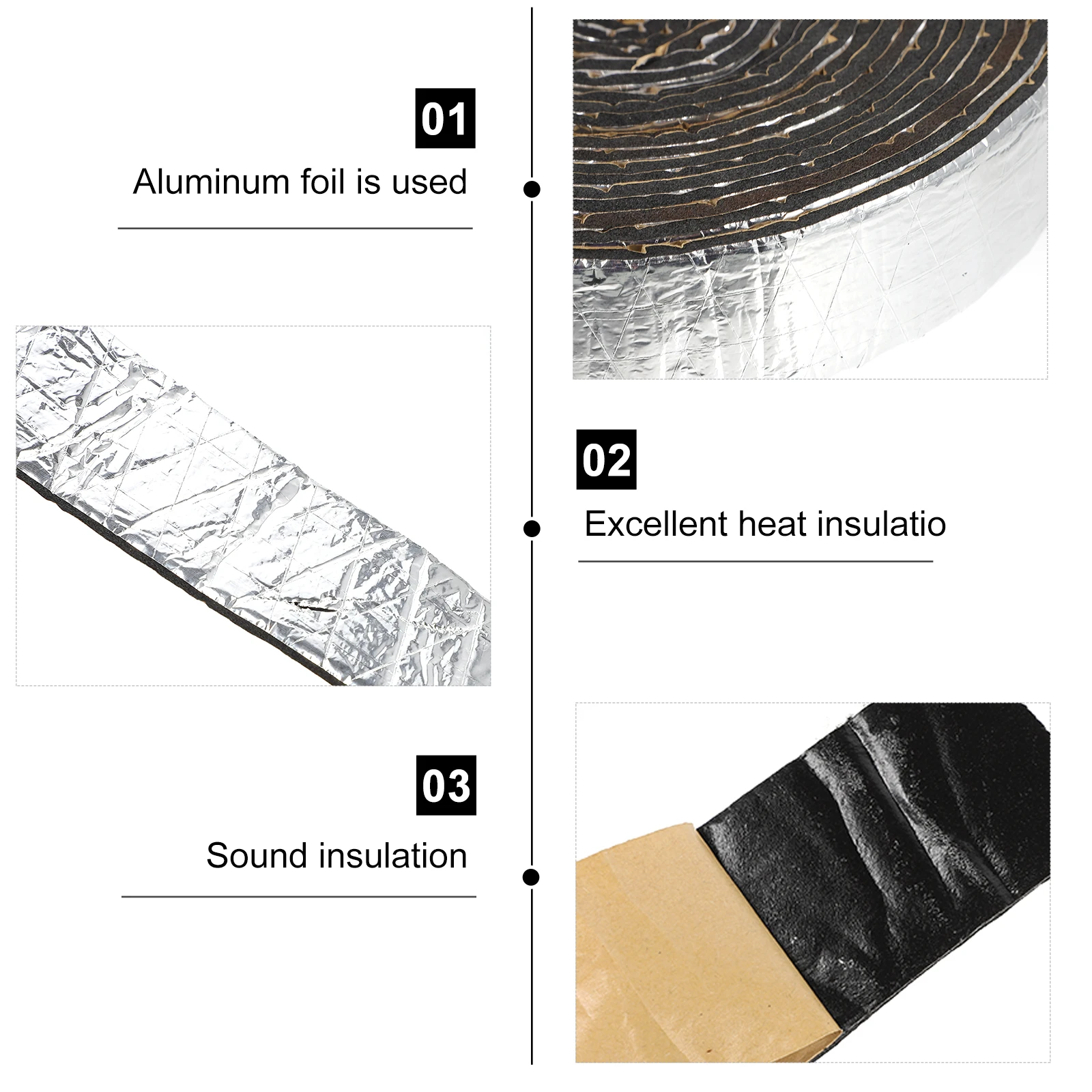

Sound Insulation Cotton Foiled for Car Trunk Noise Reduction Panel Soundproof Material Flame Retardant Pad Engine