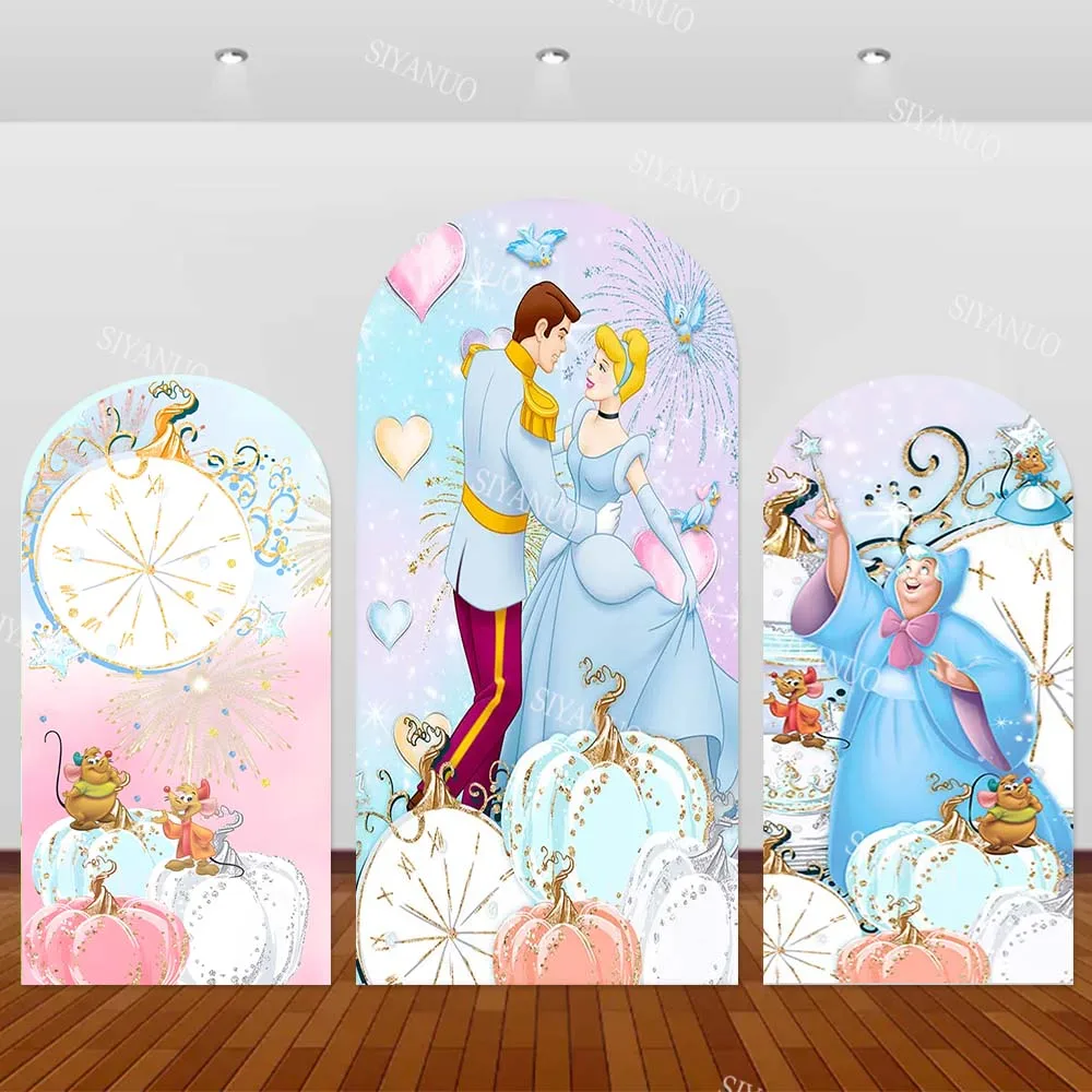 

Фон для фотосессии на день рождения девочки в стиле Золушки, декоративная фотопанель, арка для фото, фон для детского праздника