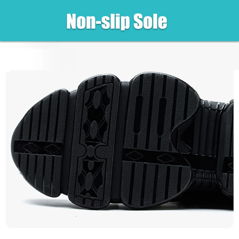 Rotating Button Work Boots Men Safety Shoes Steel Toe Breathable Lightweight Men Construction Work Shoes Security Sneakers image 4