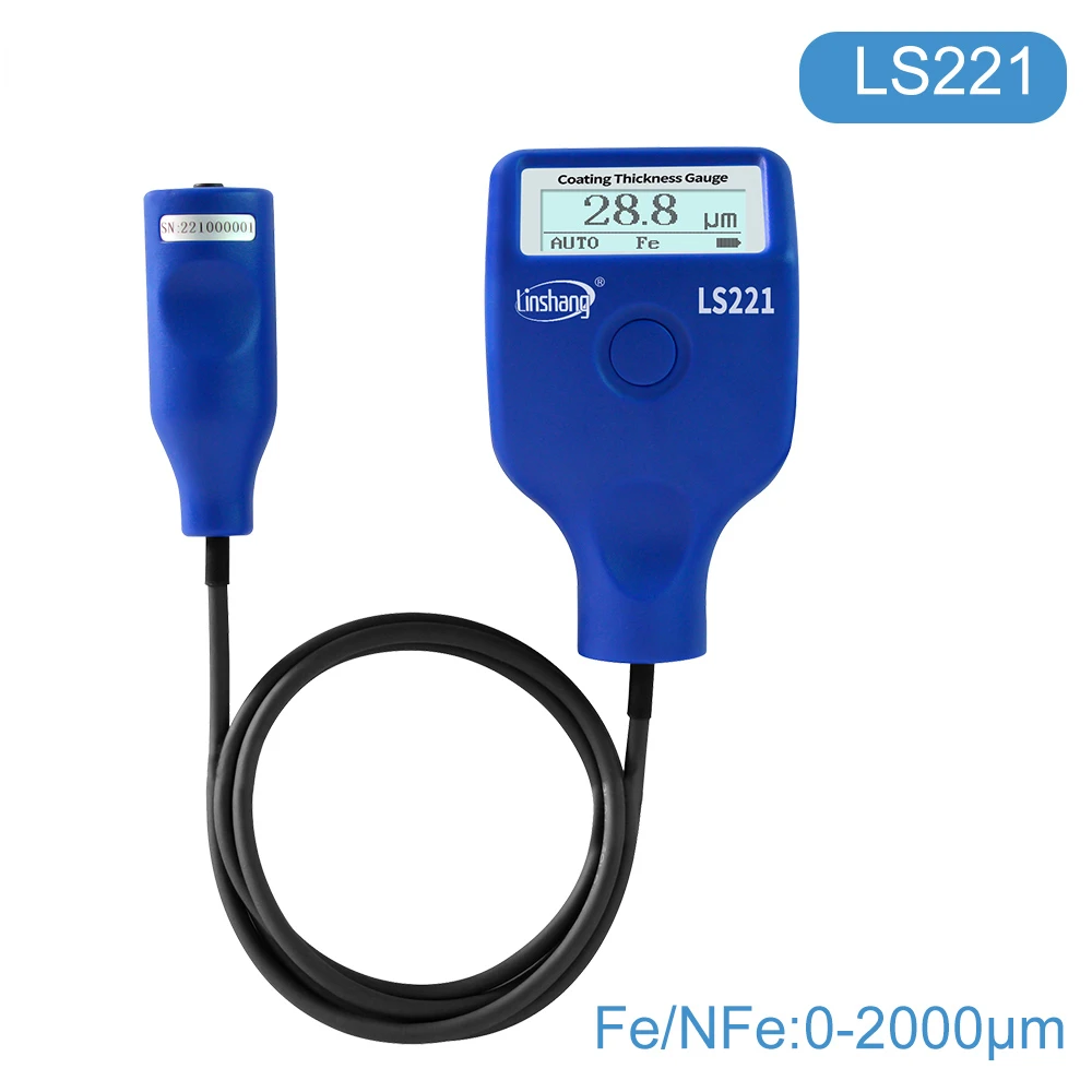 Thickness Meter LS221 LS220H Coating  Gauge  Mil Gage Dry Film   for Ferrous Non-ferrous Metal Substrates