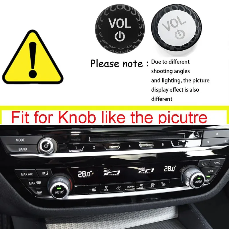 Crystal Style Car Volume Air conditioning Knob Cover Trim Sticker Fit For BMW 5 6 7 X3 X4 Series G30 G38 G32 G12 G01 G08 G02