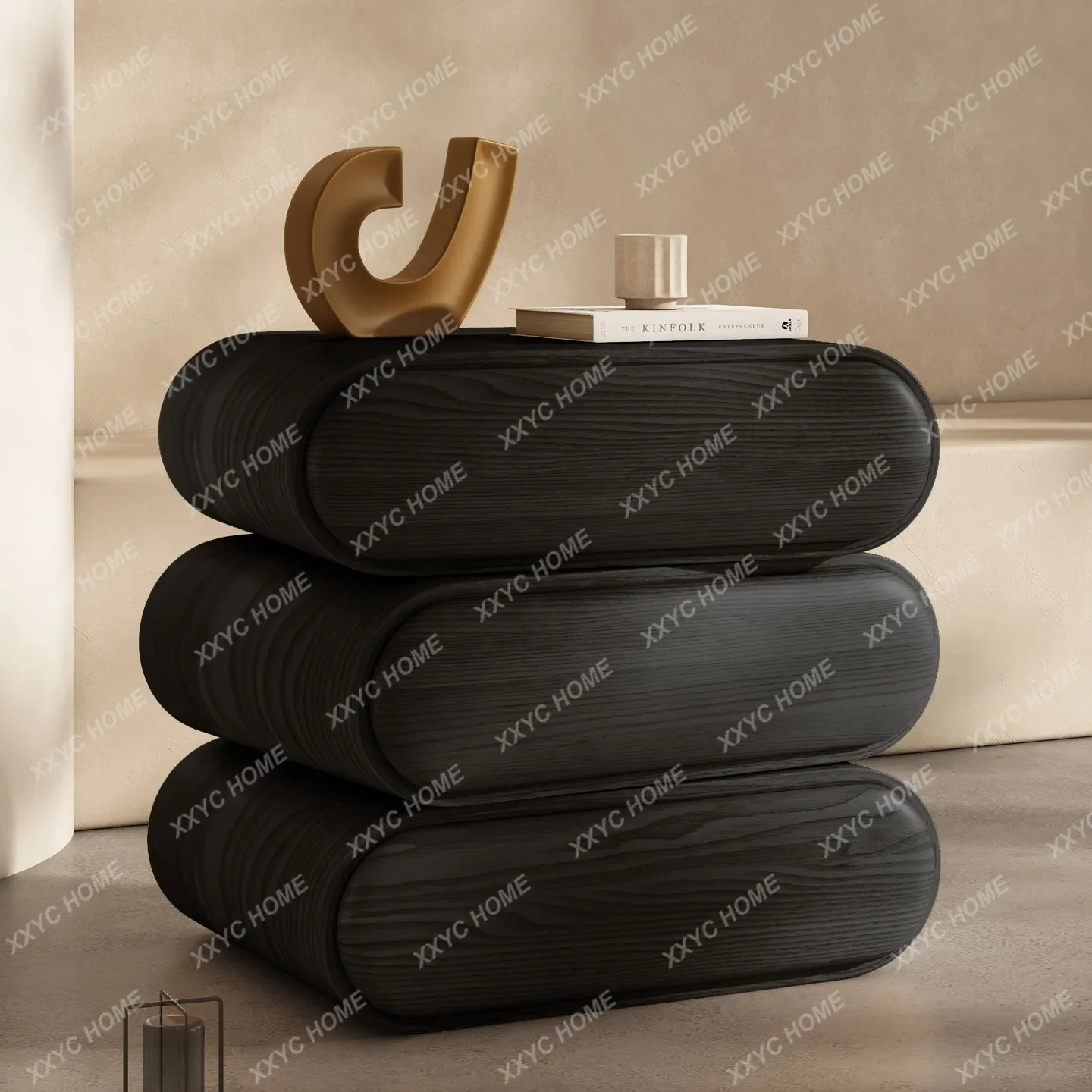 Modern Minimalist Bedside Tables Display Trendy Aesthetic Premium Nightstands Space Saving Table  Bedroom Furniture