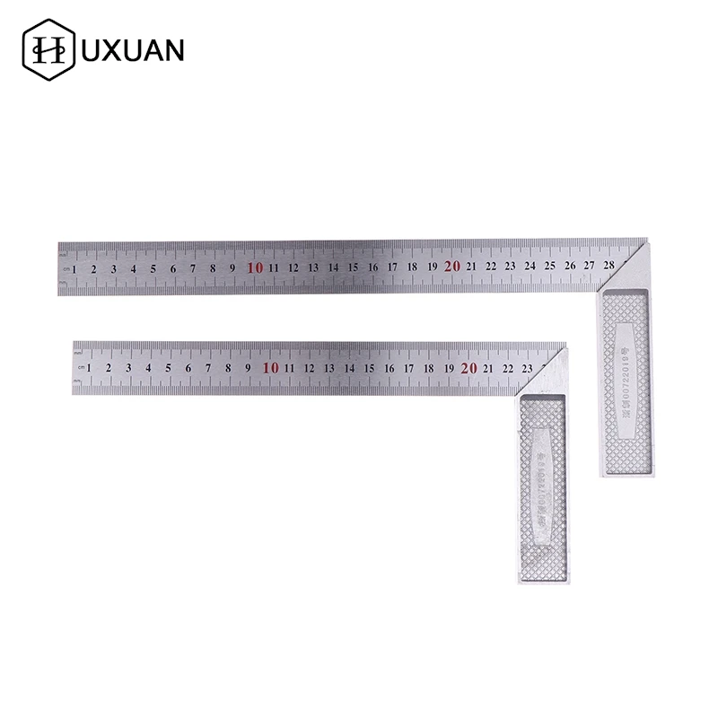 Stainless steel 250mm/300mm Aluminum Alloy Square Ruler Right Angle Measuring Rule Tool Angle Square Ruler 90 Thickened Handle