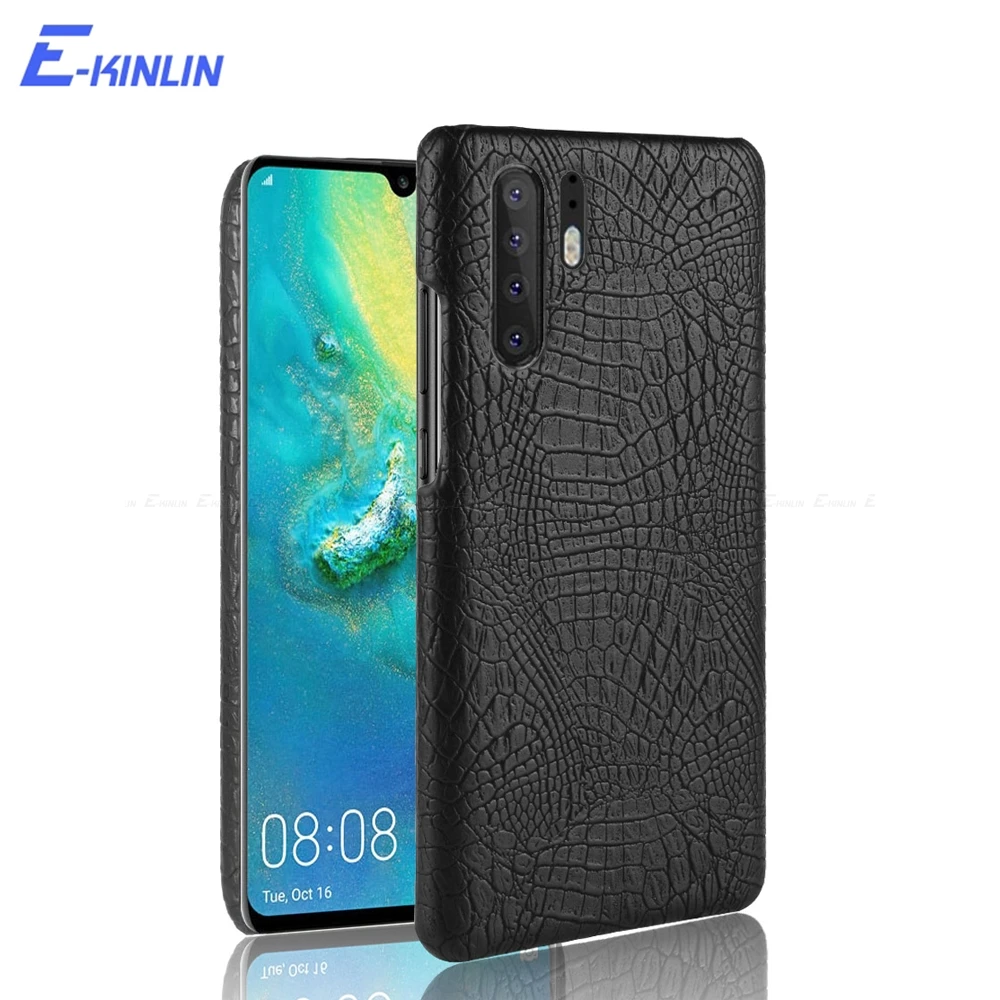 Crocodile Snake Pattern Hard Back Cover For HuaWei P50 P40 Lite E P30 XL P20 P Smart Pro Plus S Z Protective Leather Phone Case