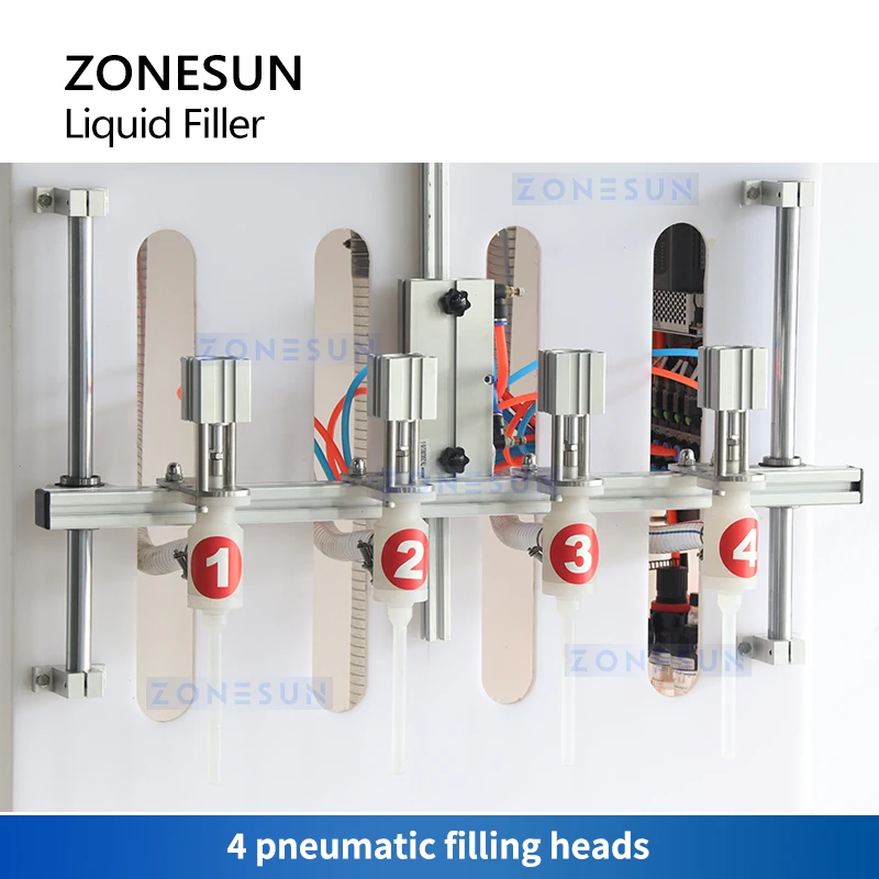 ZONESUN Diving Head Corrosive Liquid Filling Machine Semi Automatic Disinfectant Filler Toilet Cleaner Pesticide Bleach ZS-YTCR4