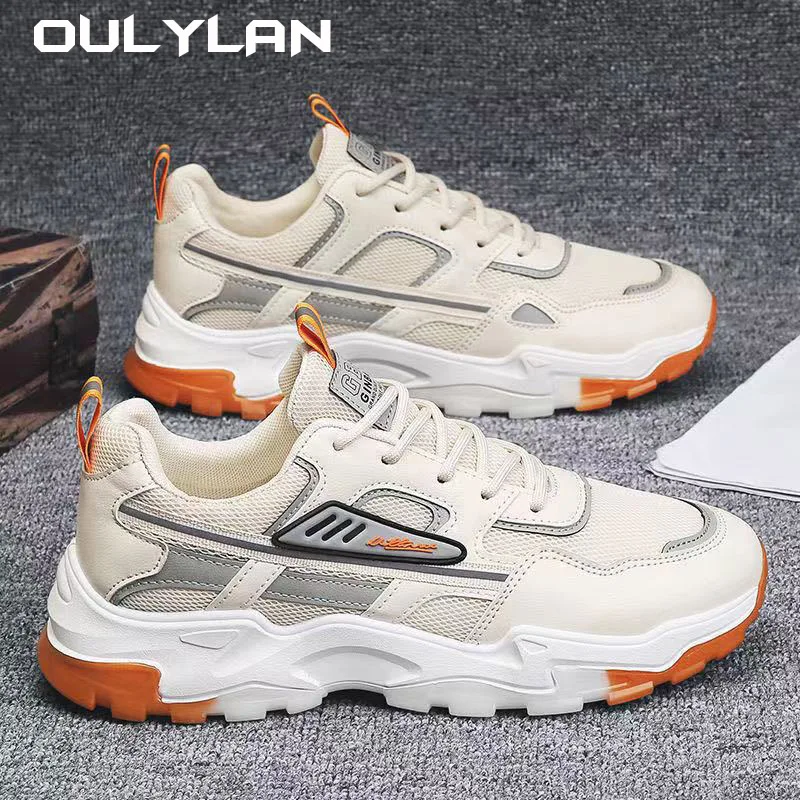 Oulylan Outdoor Men\'s Breathable Mesh Running Sneakers Running Shoes Anti-skid Sports Running Shoes Men Fashion Sports Shoes