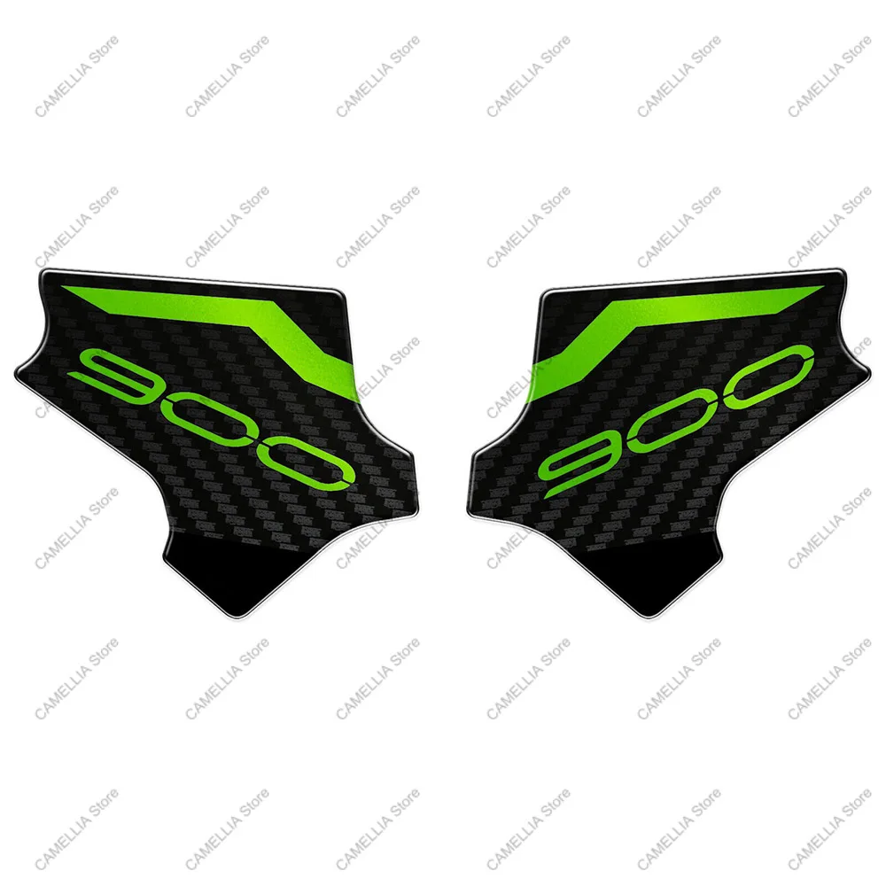 Bumper Protector Adesivo Set, 3D Resina Epóxi Adesivos, Acessórios da motocicleta, Kawasaki Z900, Z 900, 2023, 2024