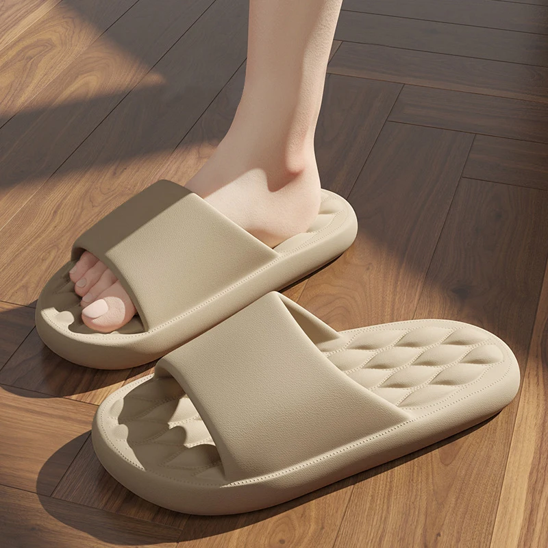 Men's & Women's EVA Summer Slippers - Thick Sole Outdoor Slides, Soft Anti-Slip Bathroom Sandals for Home/Beach