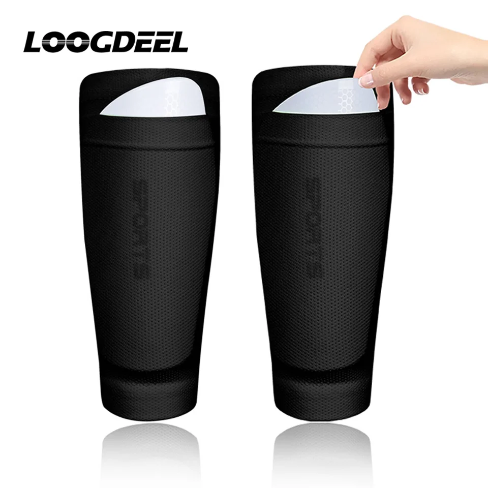 Loogdeel 1Pair S-XL Shin Guard Sleeves Men Kids Adult Compression Sleeves Football Leg Sleeves Sports Soccer Youth Calf Support