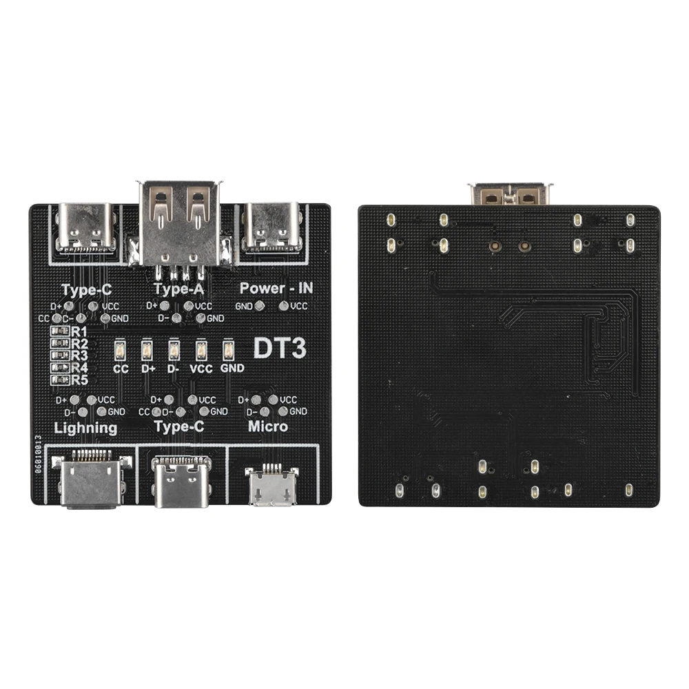 USB Data Cable On-Off Detection Board for Micro Type-C Port DT3 USB Cable Tester Fast Detection Lightweight Durable