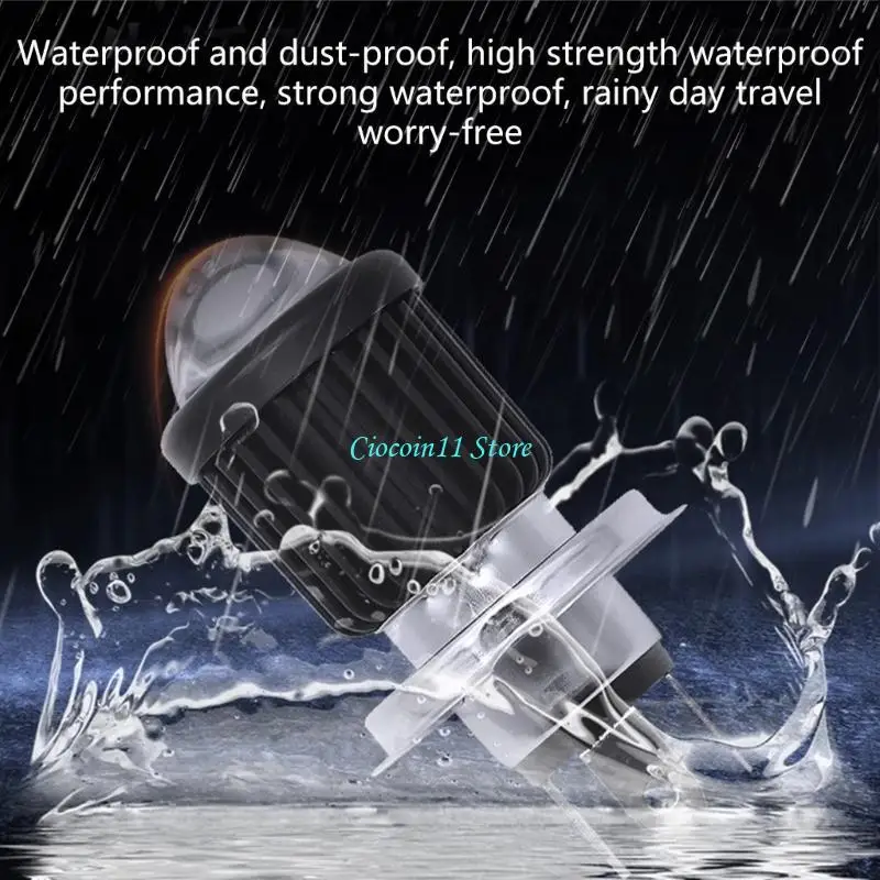 

Y1UB LED Motorcycle Headlamp Aluminum Motorcycle Headlight Offers Double Light Sources Simple Installation for Safe Night Rides