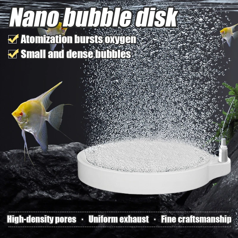 Air Stone Oxygen Aerator For Aquarium Disc Bubble Diffuser Air Bubble Pump Hydroponic Oxygen Plate Mini Accessories Nano image 2