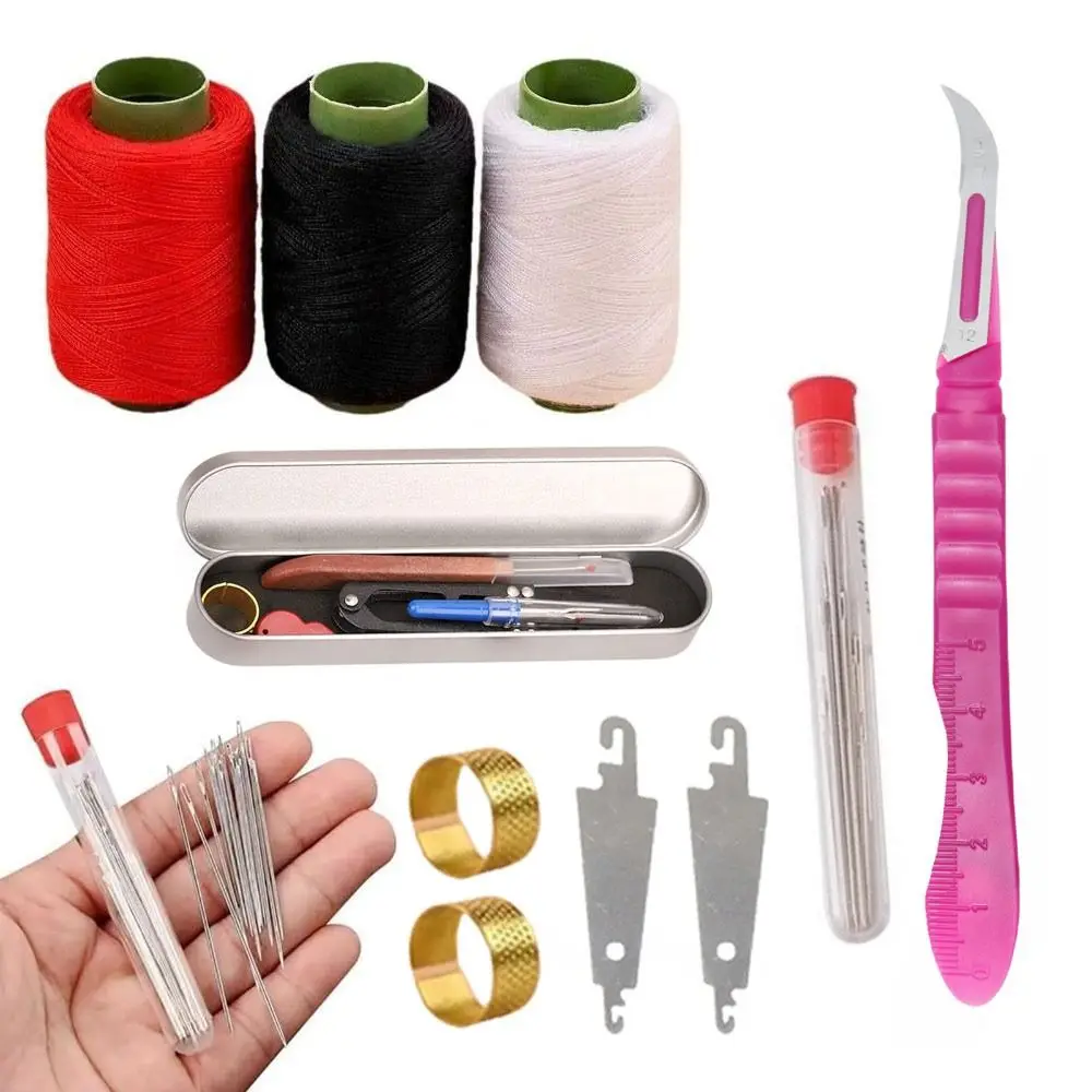 6/25/34PCS Multi-Purpose Sewing Tool Set with Top Needle Easy Sewing Needle and Thread Kit Quilt Sewing Needle
