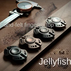 Jellyfish Py Original Hand-Feeling Fingertip Gyro Superconducting Metal Decompression Toy High-Speed Rotating Edc