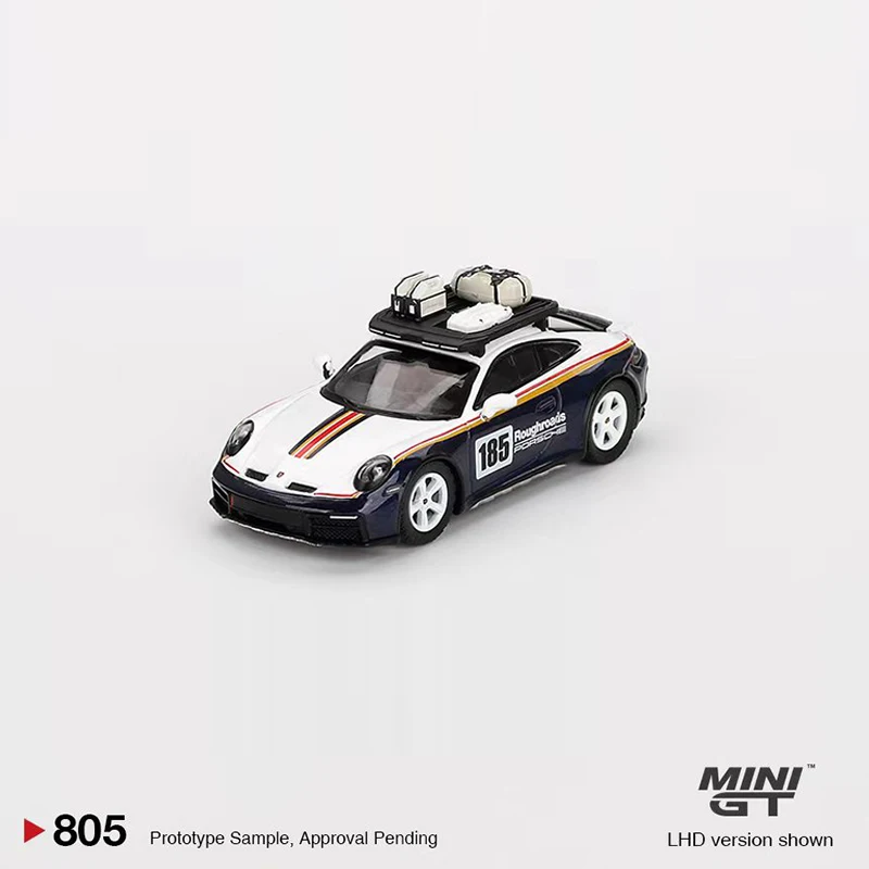 MINIGT 1:64 Toy Model Car 911 Dakar Rallye Alloy Die-Cast Vehicle #805 Display Collection Gifts