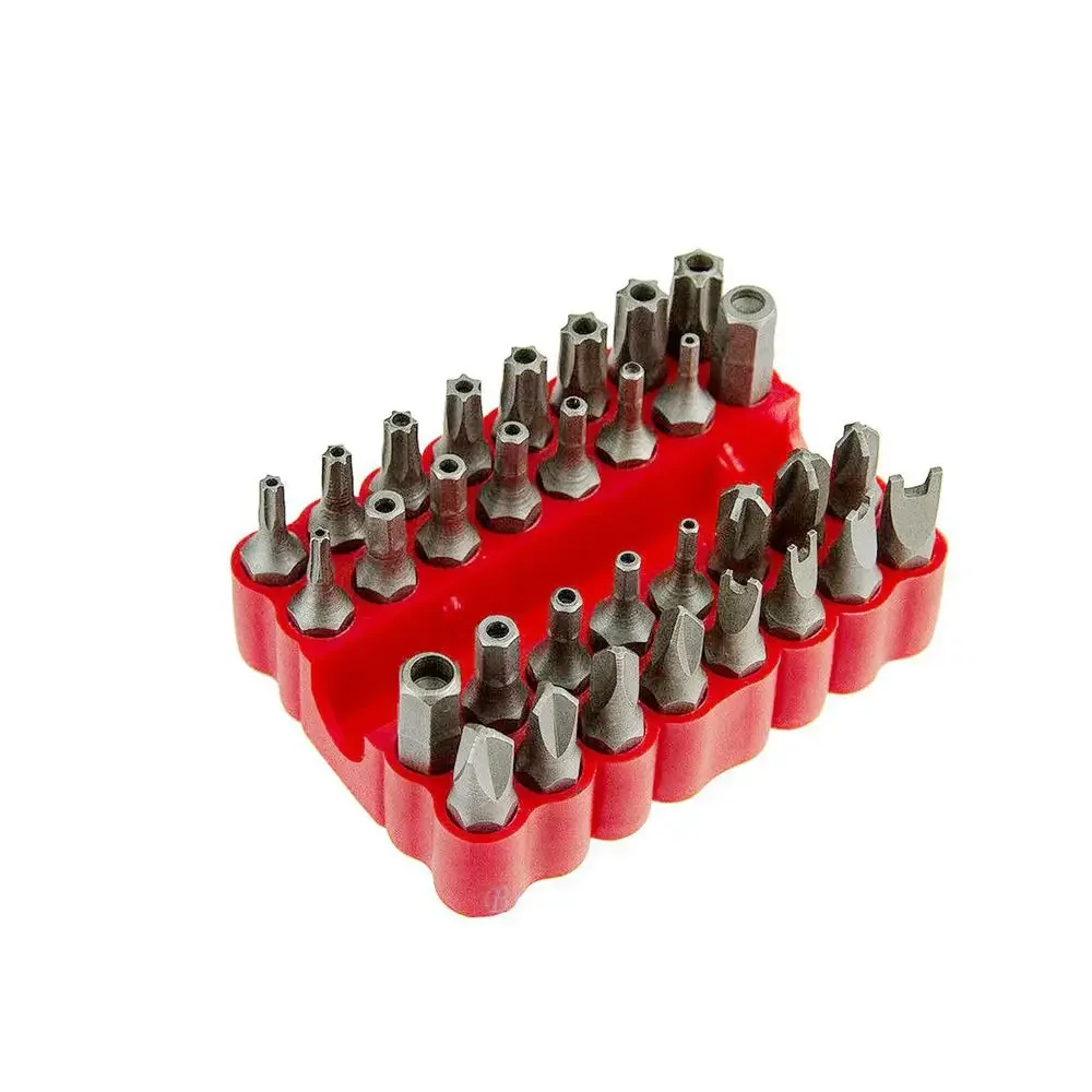 Security Tamper Proof Bit Set with Ratchet Wrench 33Pcs Torq Torx Hex Star Spanner Tri Wing Screwdriv Magnetic Holder