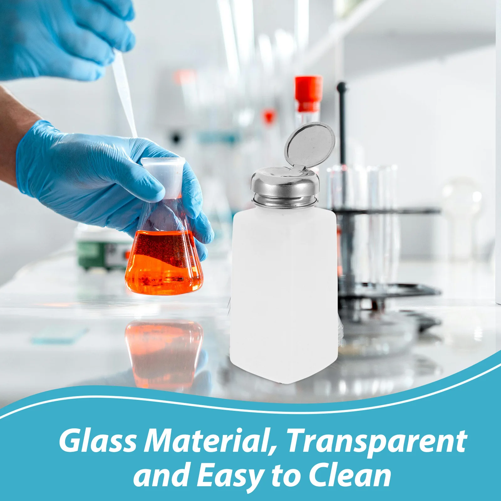 5Pcs Press Down Pump Dispenser Bottle 250ml Portable Nail Polish Remover Makeup Containers Travel Essential Oil