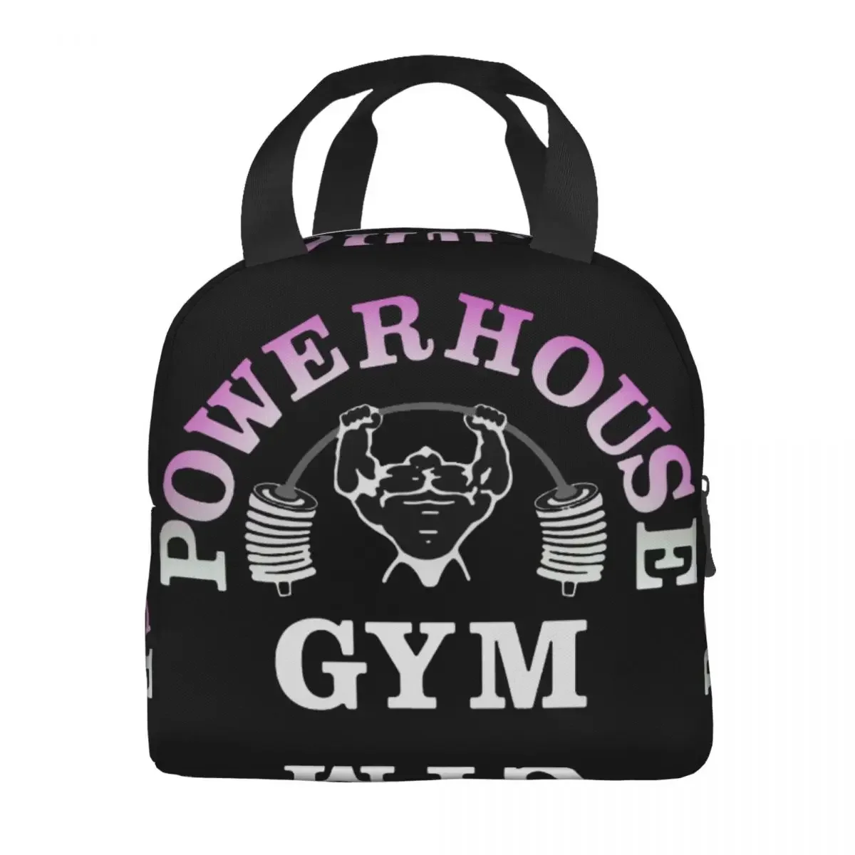 Powerhouse Gym Logo Thermal Insulated Lunch Bag Women Bodybuilding Fitness Portable Lunch Container Travel Storage Food Box