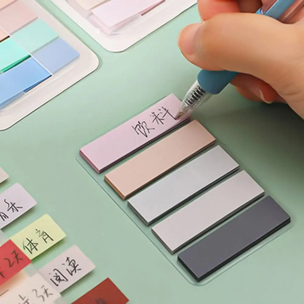 Colorful Sticky Flags Fluorescent Index Sticker Arrow Flag Tab Morandi Sticky Notes Essential Stationery Labels for Home Office