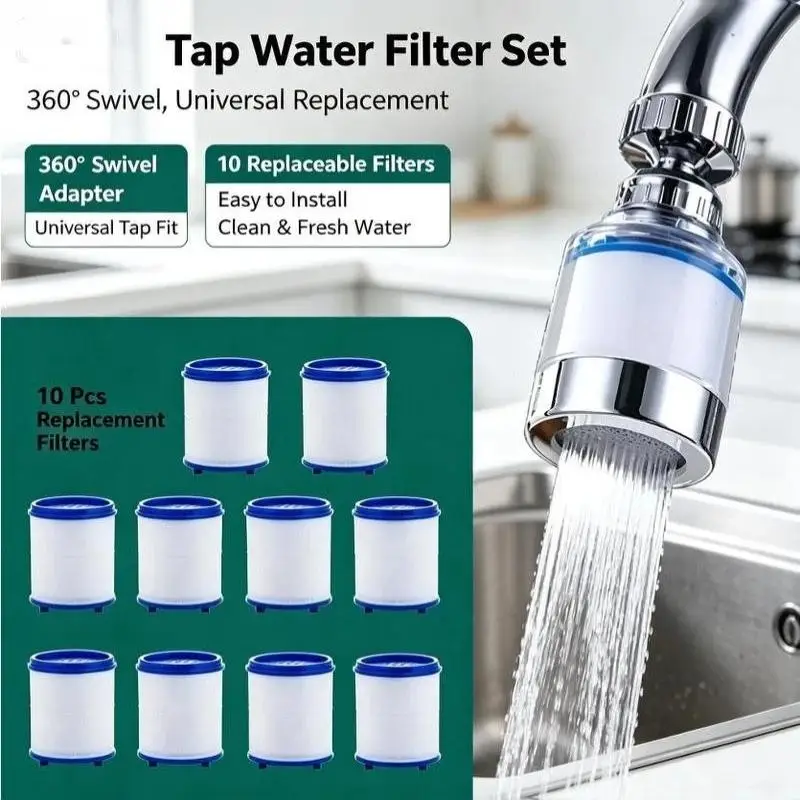 Universal Faucet Water Filter With 360 Degree Rotation And Effective Impurity Filtration Perfect For Kitchen Bathroom Daily Use