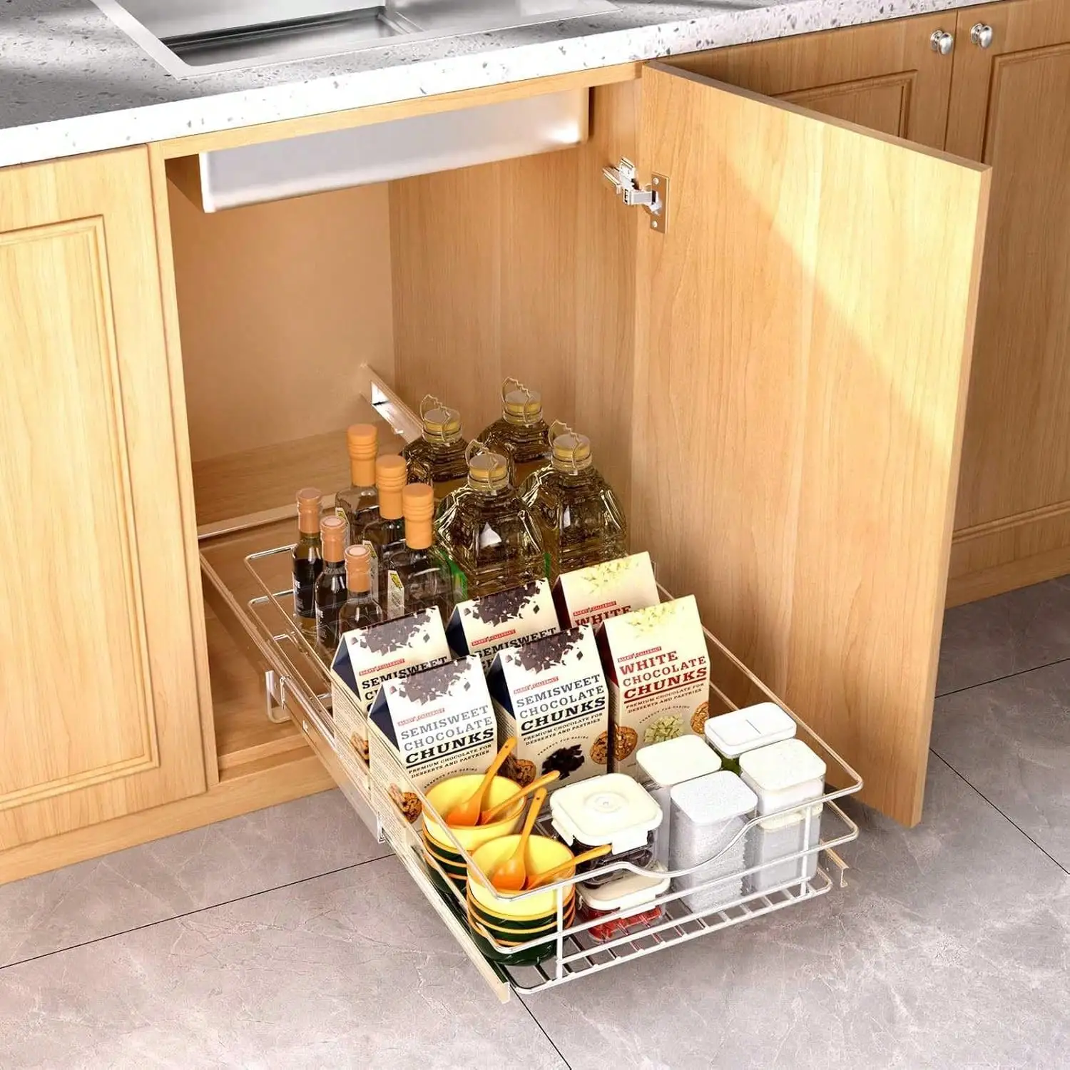 Soft Close Pull Out Cabinet Organizer, 11.5