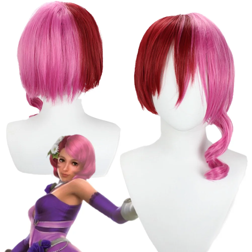 

Anime Game Tekken8 Alisa Wigs Cosplay Fantasy Hair Women Costume Accessories Halloween Female Roleplay Fantasia Party Props
