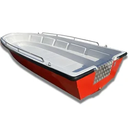 4m Orange Fiberglass Assault Boat Factory Price Fast Rescue Boat Speedboat