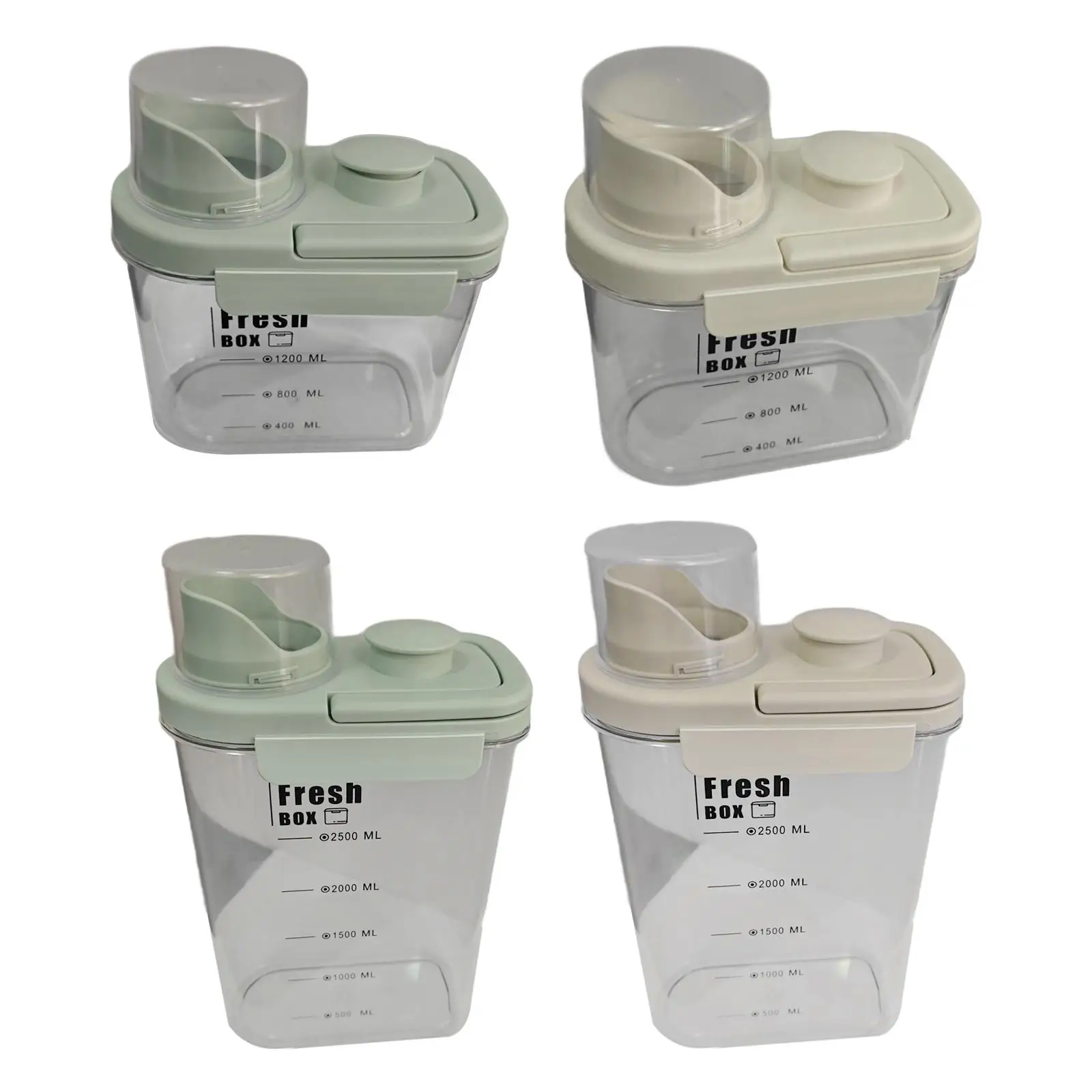 Rice Storage Container with Pour Airtight with Measuring Cup Portable Cereal