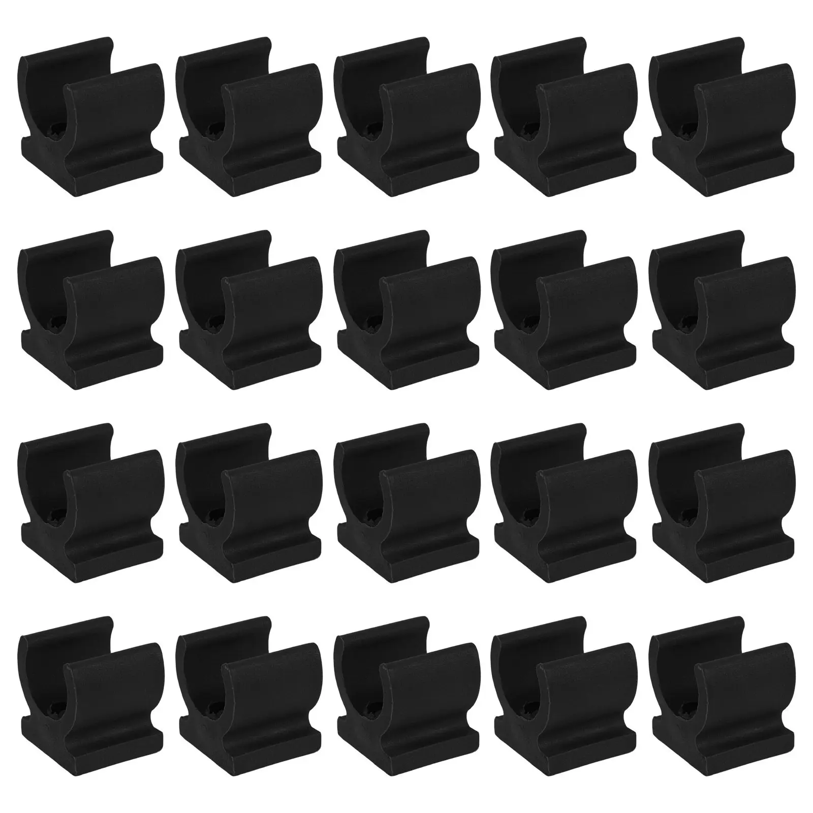 20Pcs Plastic Commode Chair Pipe Fastener Wheelchair Tube Clamp For Toilet Seat Support Wheelchair User Open-end