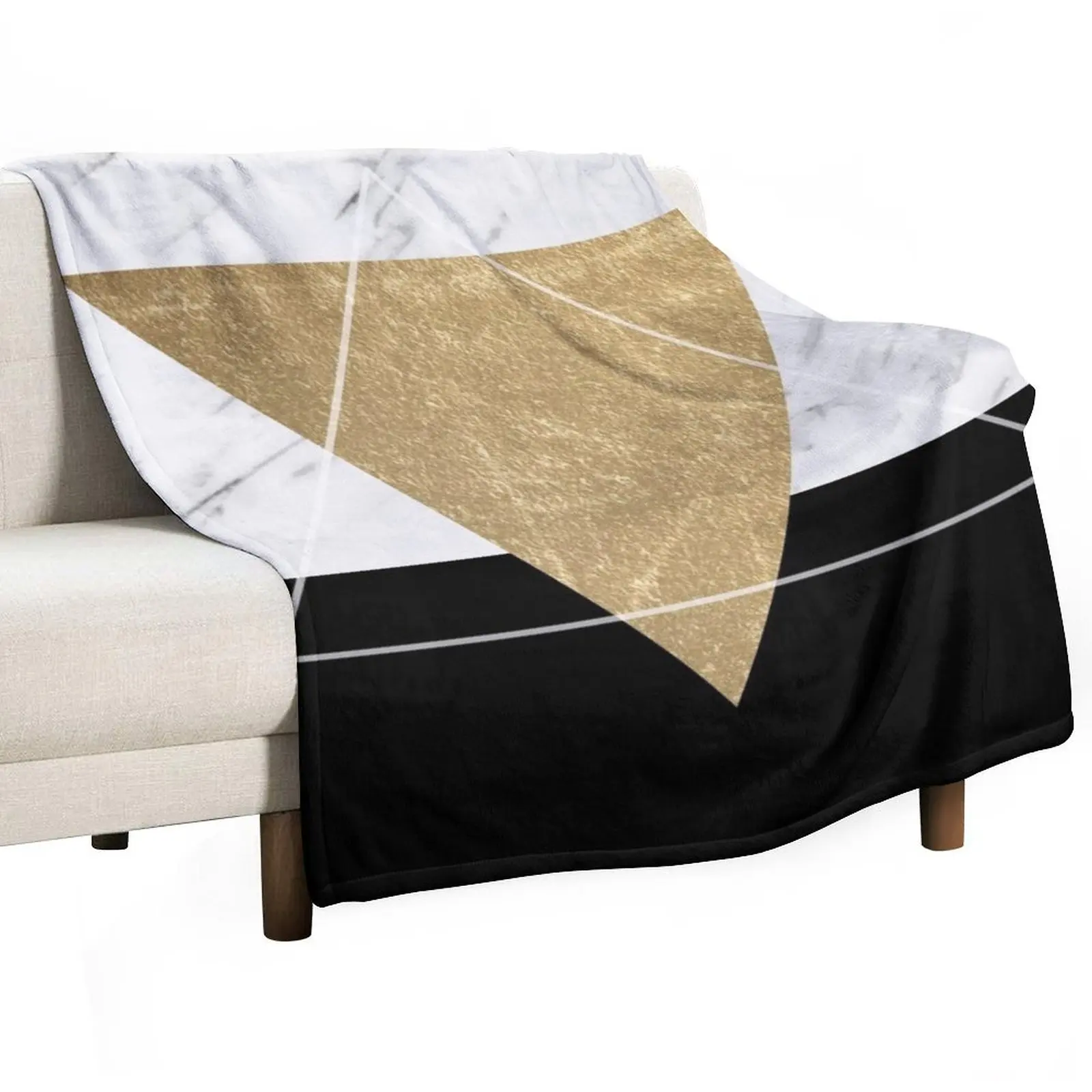 

Golden marble deco geometric Throw Blanket decorative Winter beds funny gift Blankets