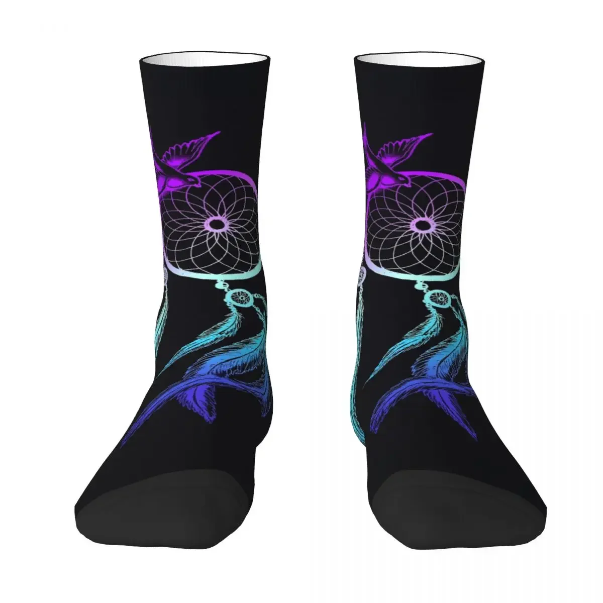 Dream Catcher Stockings Colorful Print Design Kawaii Socks Autumn Anti Skid  Women Men Running Sports Medium Soft 