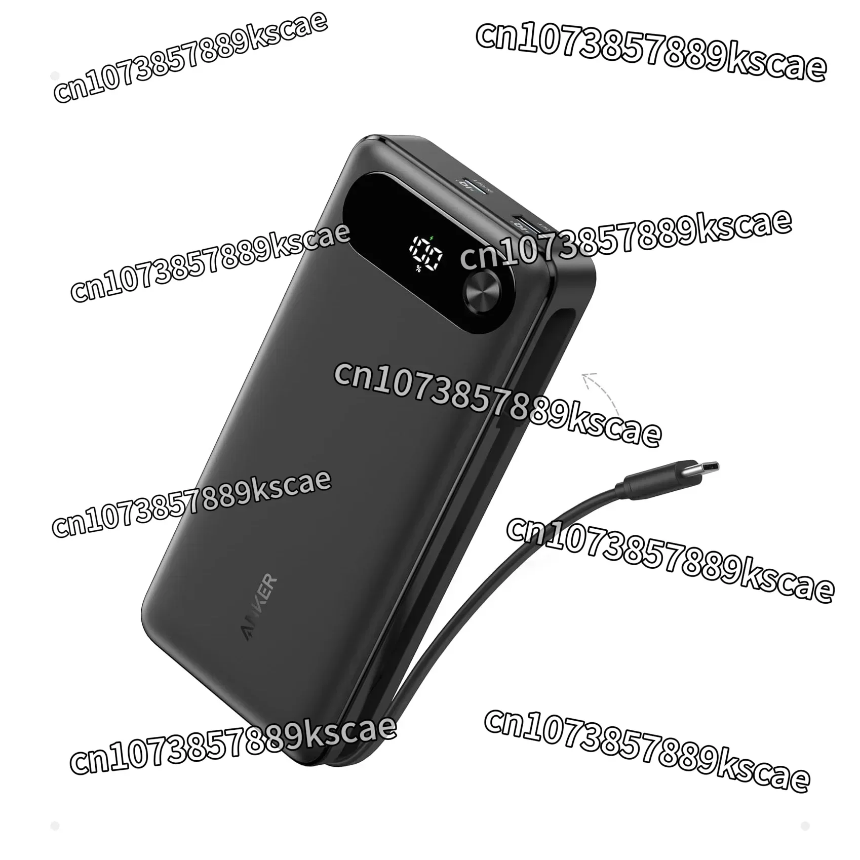 

Anker Power Bank 20,000mAh Portable Charger with Built-in USB-C Cable 87W Max Fast Charging Battery Pack 2 USB-C and 1 USB-A,