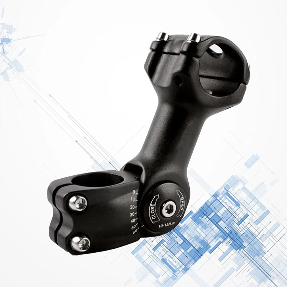 

Aluminum Alloy Adjustable Angle Handlebar Stem Bike Parts 31.8x110 Cycling Riser Front Fork Stem Shock Absorbing Black