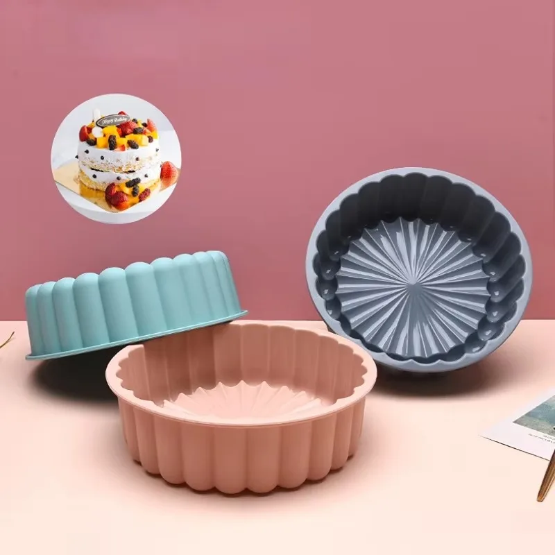 

Silicone Round Pan Charlotte Cakes Baking Pan Sponge Flan Mold Strawberry Shortcake Baking Pan Kitchen Silicone Moulds