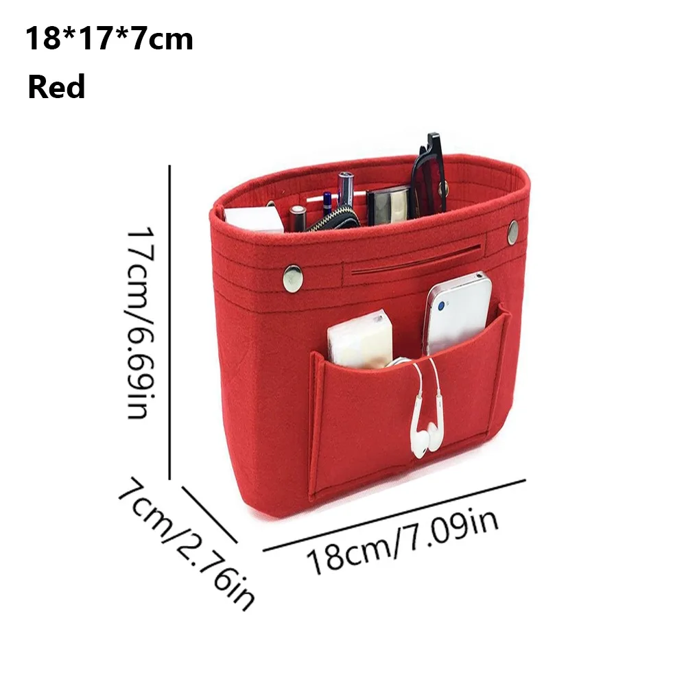 

Multifunctional Felt Handbag Insert Bag Large Capacity Bag Support Purse Liner Storage Organization Multi-Pocket Bag Organiser