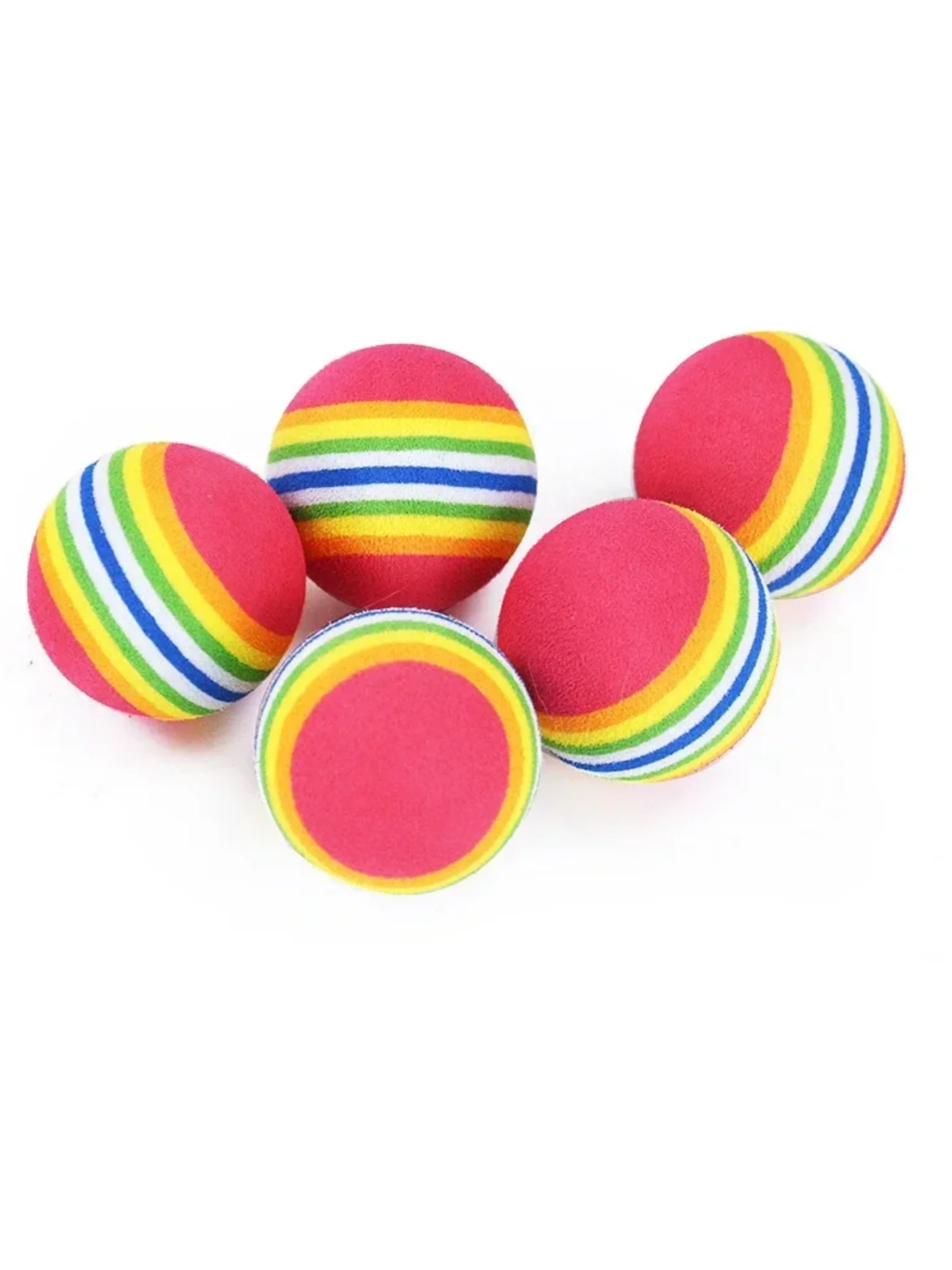 10 pièces/5 pièces arc-en-ciel chat jouets balle interactive chat chien jouer à mâcher hochet balle à gratter formation chat arc-en-ciel balle jouet fournitures pour animaux de compagnie