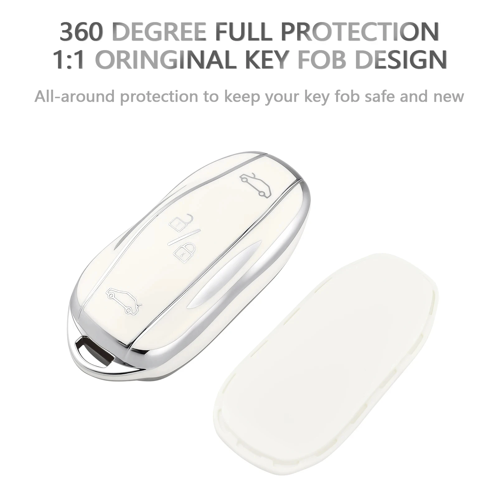 Car Remote Key Case Smart Keyless Cover Protection Shell Fob For Tesla Model 3 Model S Model Y Model M Auto Interior Accessories