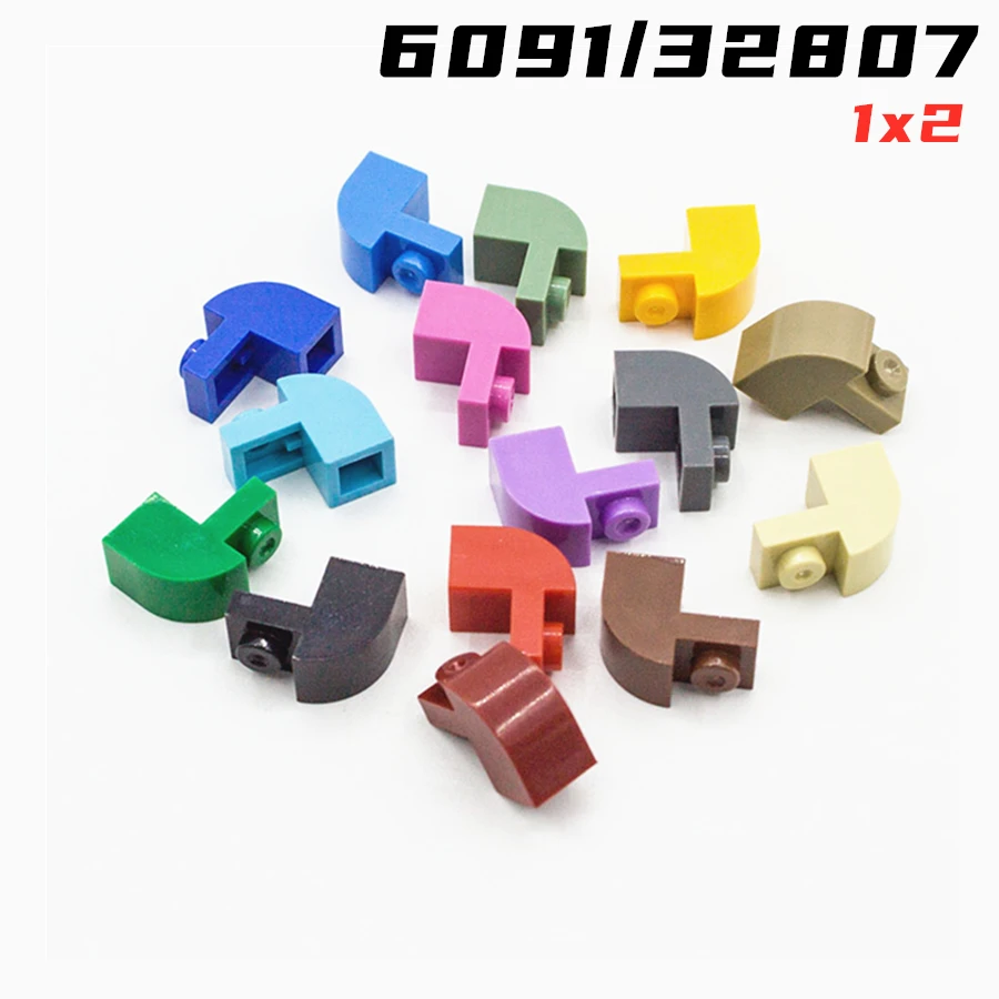 Rainbow Pig MOC Parts 6091 32807 Slope Curved 1 x 2 x 1 1/3 with Curved Top Compatible Bricks DIY  Building Blocks Particle Toys