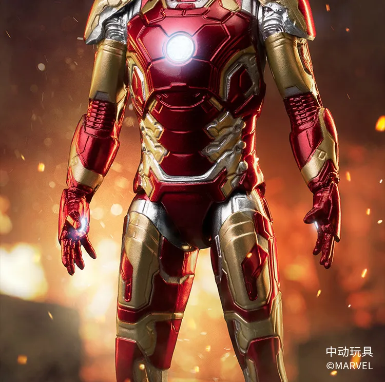 4 Zoll Original 1/10 ZD Toys Iron Man Actionfigur MK1 MK2 MK3 MK4 MK5 MK6 MK7 Tony Stark Anime Puppe Modell Kinder Geburtstagsgeschenk – Detail 7
