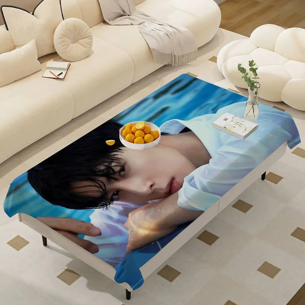 Cha EunWoo Korea Actor Tablecloth Table Cover Christmas Picnic Party Birthday Wedding Waterproof Desk Cloth Table Decor