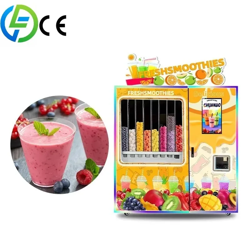 Customize Commercial Full Automatic Smoothie Vending Machine OEM ODM 8 Bins High Yield Fast SDK Integration Restaurant Cafe