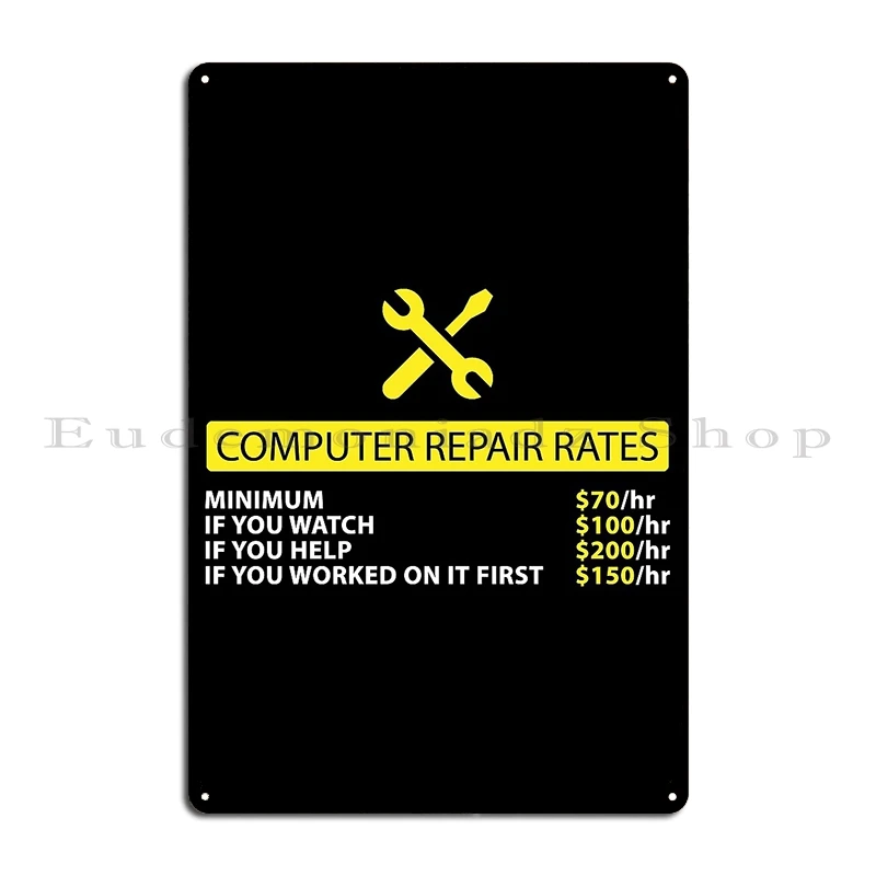 إصلاح الكمبيوتر معدل ساعة التكنولوجيا دعم المرجعية Befor You Bother Me المعادن الطرف طباعة بار المطبخ نادي تين تسجيل ملصق