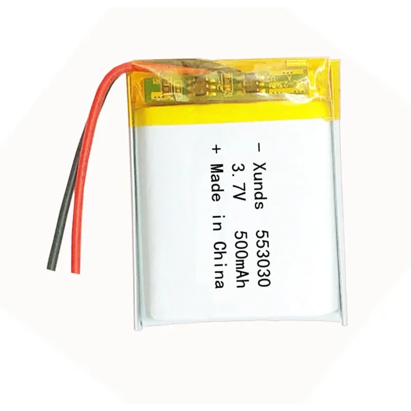 3,7 В 500 мАч 553030 Lipo Полимерная литий-ионная аккумуляторная батарея для GPS MP3 MP4 Игрушечный DVD Светодиодная подсветка Bluetooth-гарнитура Динамик