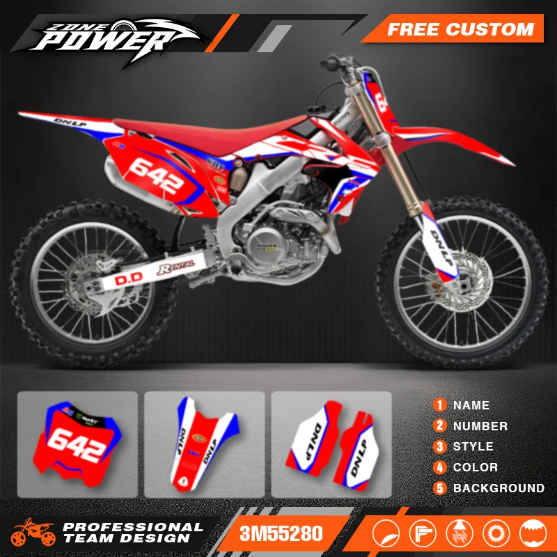 Powerzone Motorcycle Graphic Decal Stickers Kits For Honda CRF450 CRF450R 2009-2011 2012 CRF250 CRF250R 2010 2011 2012 2013 96