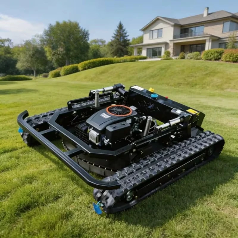 All Terrain Crawler Remote Control Lawn Mower High Power Slope Grass Trimmer RCT800S