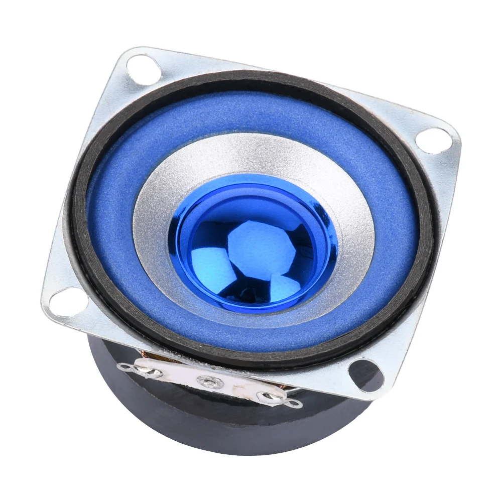 Altavoz pequeño de frecuencia completa azul, 2 pulgadas, 5W, 4 ohm, 52mm, cuadrado, 5W, 4 ohm