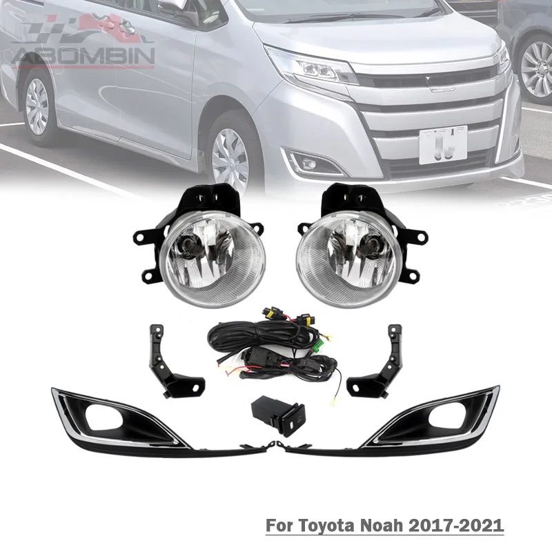 

Front Fog Lamp Assembly Halogen Front Bumper Light With Wiring and Switch For Toyota Noah 2017 2018 2019 2020 2021