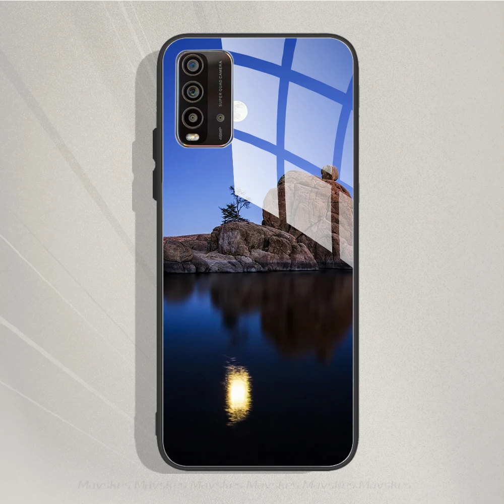 For Xiaomi Redmi 9T 9A 9 9C Fundas Tempered Glass Phone Case For Redmi 9 A C T Note 8 8T 9 10 10X Pro 10s 4G 5G Case Cover Coque