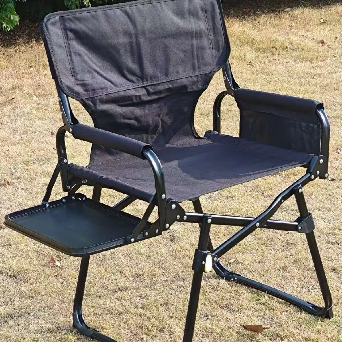 #Outdoor Folding Director Chair Aluminum Alloy Steel Pipe Camping Picnic Fishing Portable Backrest Oxford Cloth