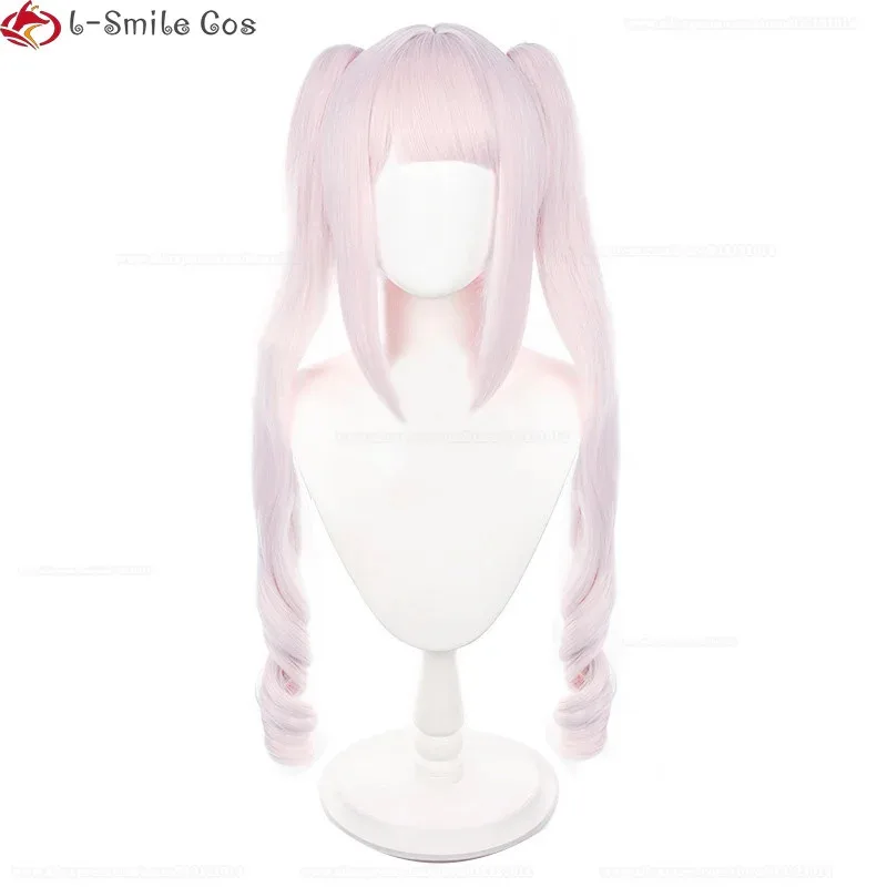 

Vivi 2025 Game Alice Косплей 70 см Длинные Розовые Вьющиеся Пони Термостойкие Волосы Женские Милые Парики + Кепка Для Парика